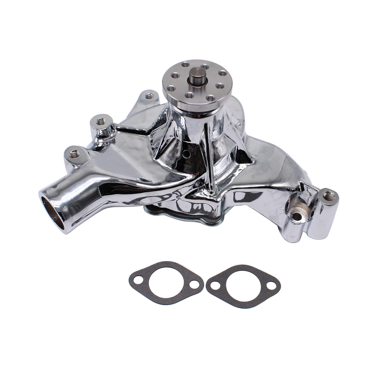 Photo 1 of 1 Set SHLPDFM Chrome BBC High Flow Aluminum Long Water Pump Compatible with Big Block Chevy 396 402 427 454 502 engines