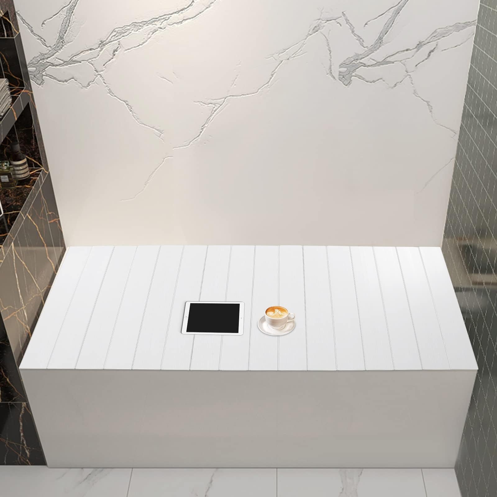 Bathtub Cover, Foldable Bathtub Board, Waterproof, dustproof Bathtub Tray, dust Protection Insulation PVC bathtubs, Resilient Insulation Board