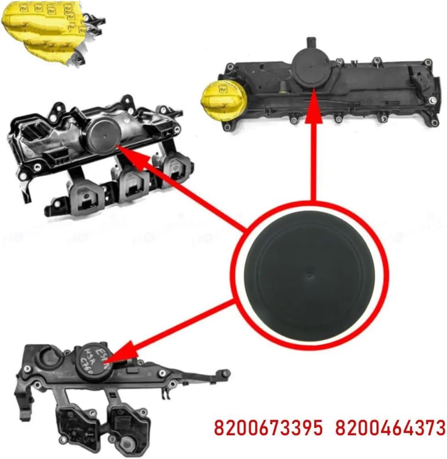 NEGRO 2/6/10 PCV バルブカバー膜 1.5 Dci ルノーに適合日産 Kubistar キャシュカイ クリオ カングー