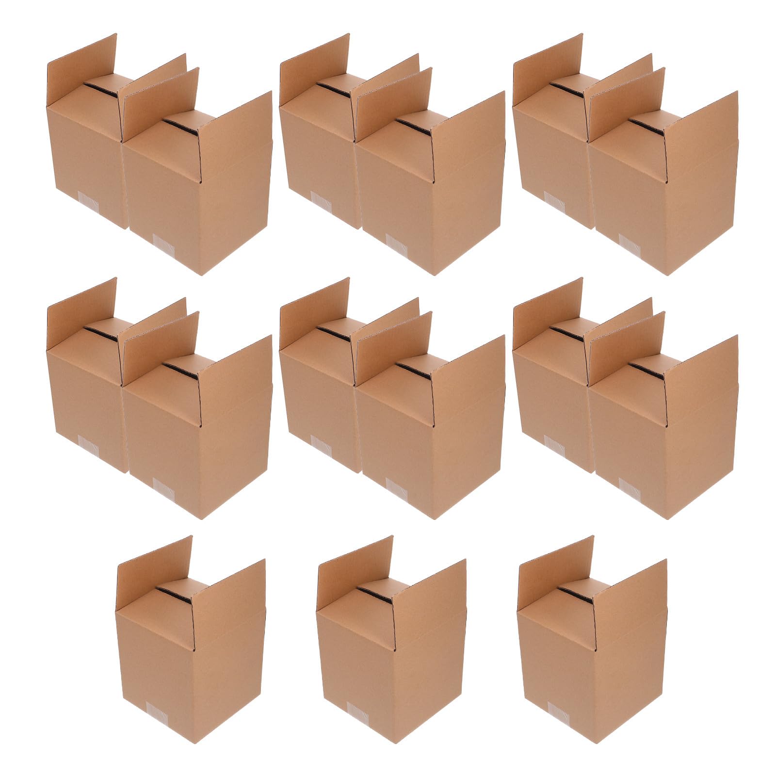 SHERCHPRY Scatole di Cartone Ondulato Quadrate 15X15X15 CM Marrone per Spedizioni e Imballaggio Confezione da 15 Pezzi Riutilizzabili e Salvaspazio per Piccoli Oggetti e Aziende