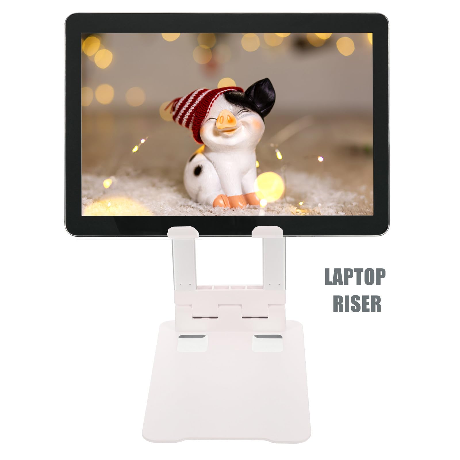 COLLBATH Soporte Metálico Ajustable para Tablet Base Antideslizante Soporte De Mesa Multiángulo para Oficina Hogar y Dormitorio