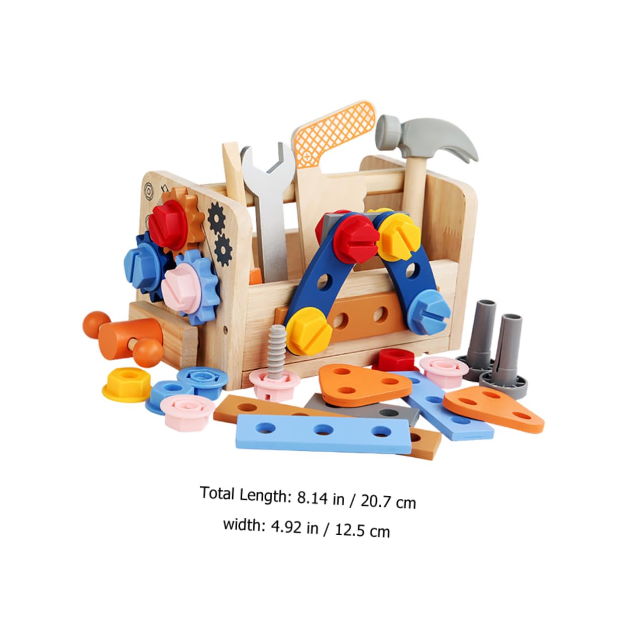 Herramientas Infantiles de Madera para Bricolaje Educativo Juego de Construcción para Kit Seguro de Herramientas de Madera para Desarrollar Coordinación y Pensamiento Lógico
