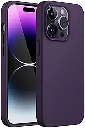 JETech Capa de Silicone para iPhone 14 Pro 6,1 Polegadas, Case Protetora para Corpo Inteiro com Toque Suave e Sedoso, Capinha à Prova de Choque com Forro de Microfibra (Luz Roxa)