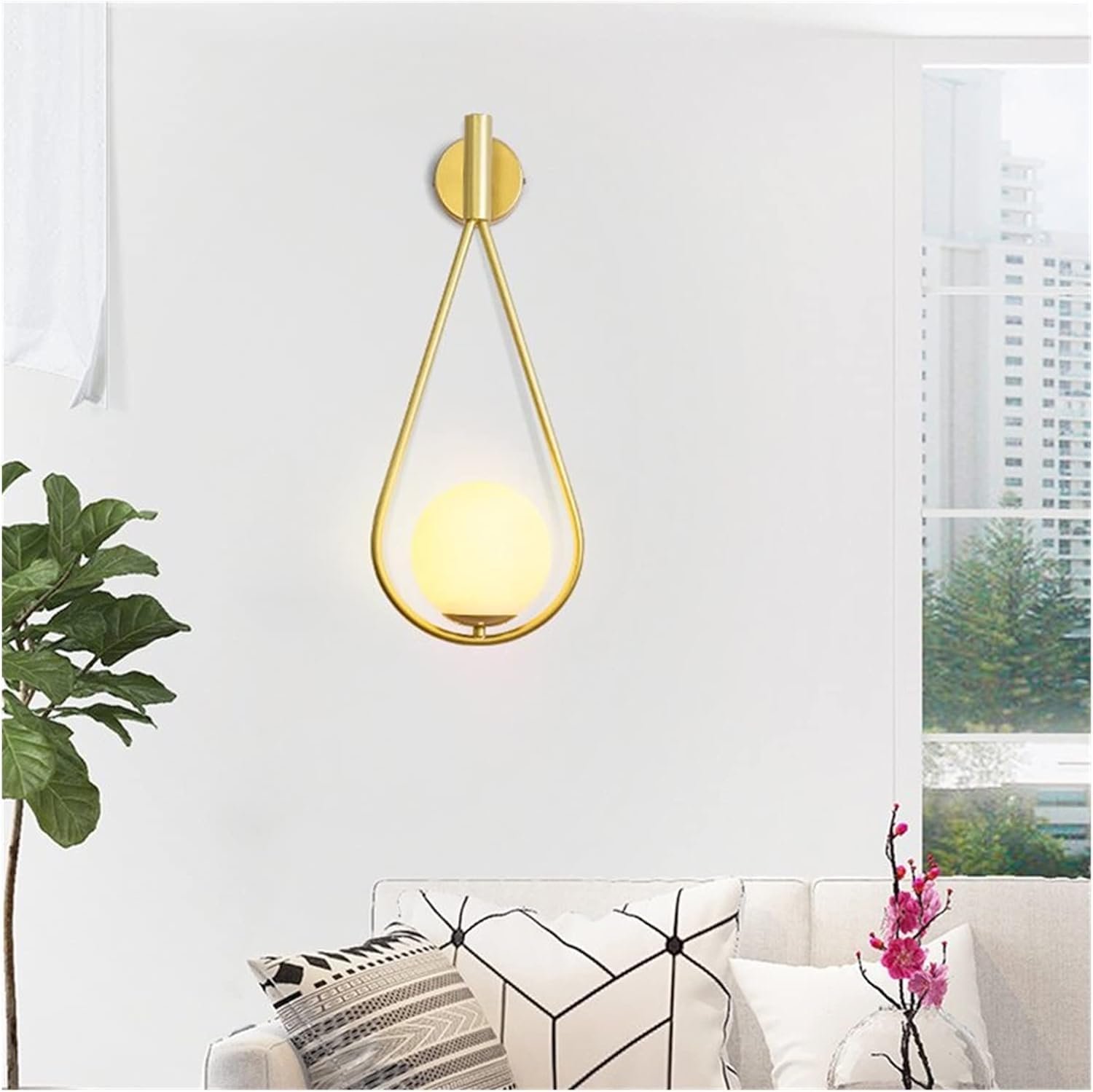 Modern LED Wall Lamps Unique Style Living Study Room Bedside Bedroom Aisle Porch Glass Lampshade Lights Indoor Lighting Home