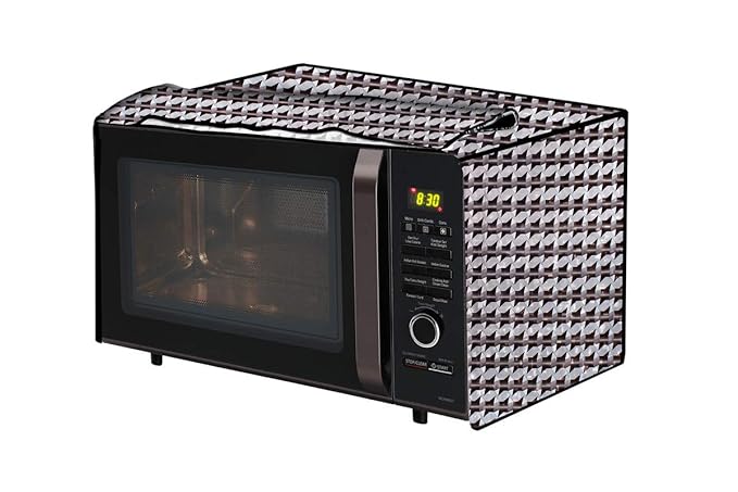 The Furnishing Tree Microwave Oven Cover for LG 28L MC2886BLT Symmetric Pattern Grey