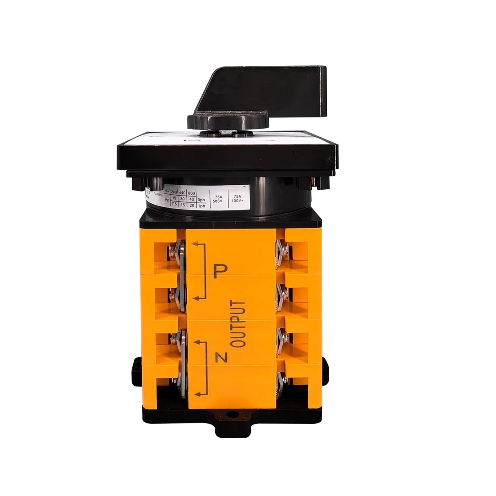 Commutateur à Came 230V 75A monophasé inverseur de source rotatif 4 positions TO4T1-75A