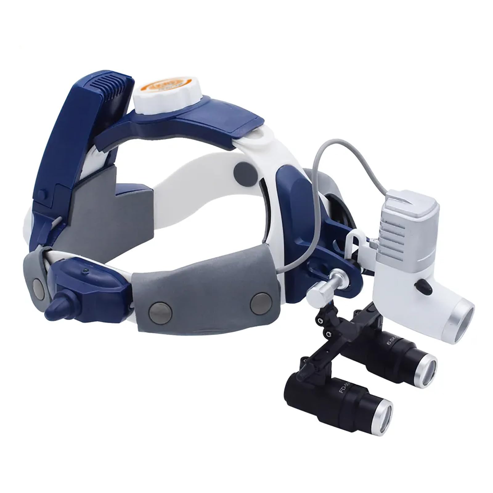 Linterna Frontal Quirúrgica Dental con Banda para La Cabeza,lámpara Frontal Médica Quirúrgica LED con Punto Y Brillo Ajustables,Temperatura Color 4000-5000K Y Distancia Trabajo 340-500 Mm
