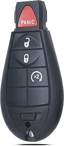 Funda de repuesto para llavero Dodge Ram 1500 Challenger Charger Durango Grand Caravan Journey Chrysler 300 sin llave con control remoto de 4
