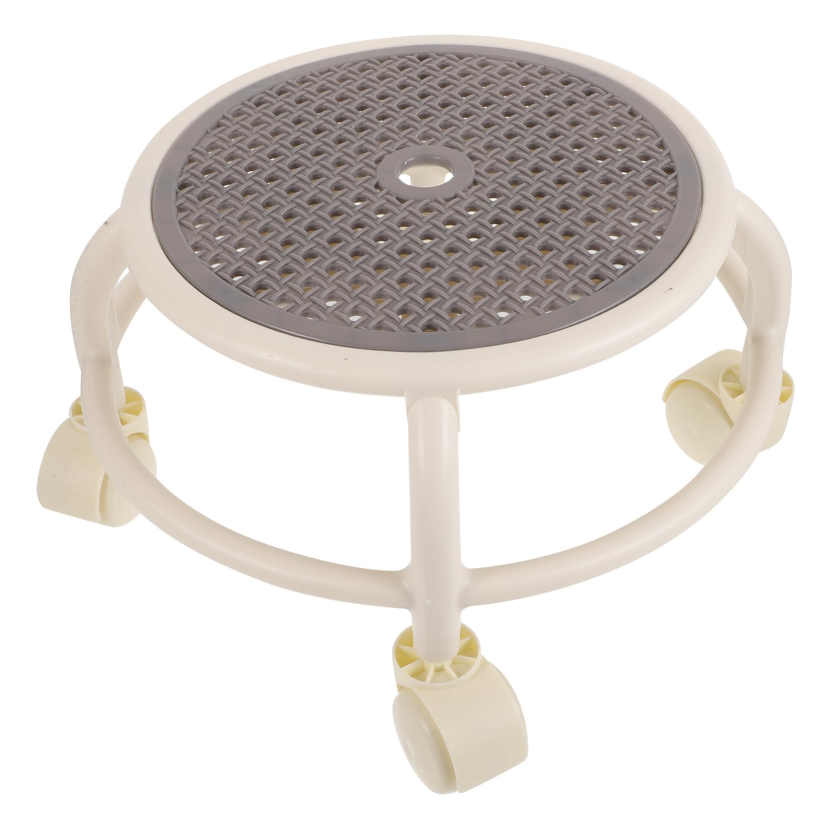Angoily Tabouret Confortable Roulette Rond et à Forte Capacité avec Plastique de Charge pour Pédicure à Domicile Usage Garçon et Filles