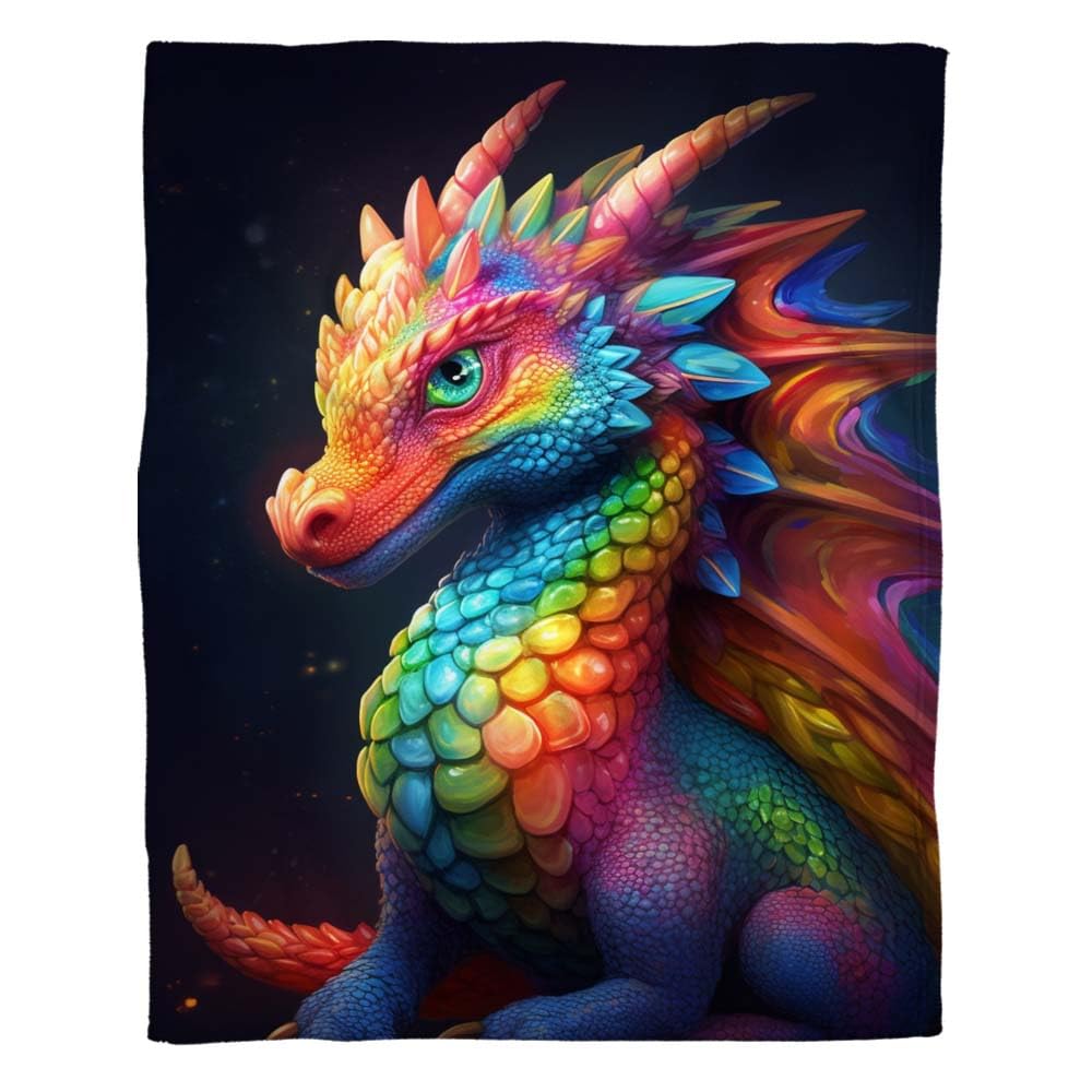 SATIGI Custom Dragon Blanket Twin Size, Fleece Throw Dragon Themed, Animal Throw Blanket, Animal Themed Blanket Nice Gift for Boys, Girls On Birthday