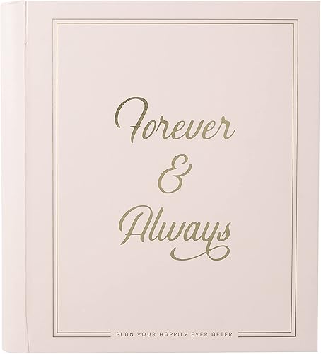 C.R. Gibson WA28-24084 Forever & Always - Agenda y organizador de boda, 168 páginas con 9 separadores de pestañas, 8.75 pulgadas de ancho x 10.25