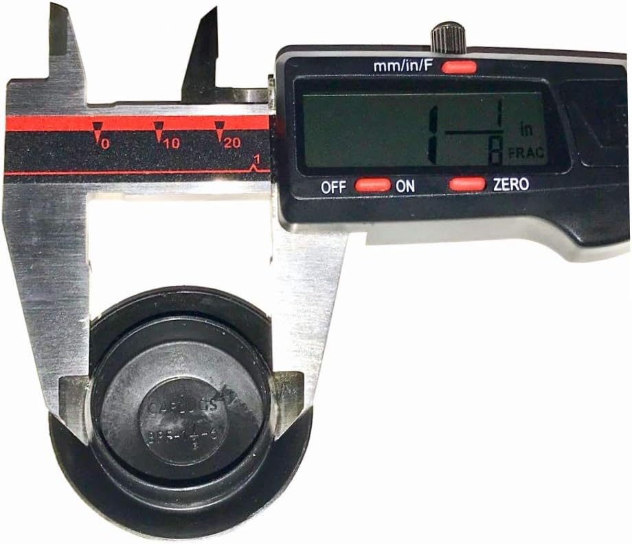 (Pack of 10) 1-1/8 ID Hole Plug - Flush Mount Black Plastic Body and Sheet Metal Plugs (Head Dia 1-1/2 OD) | by CAPLUGS