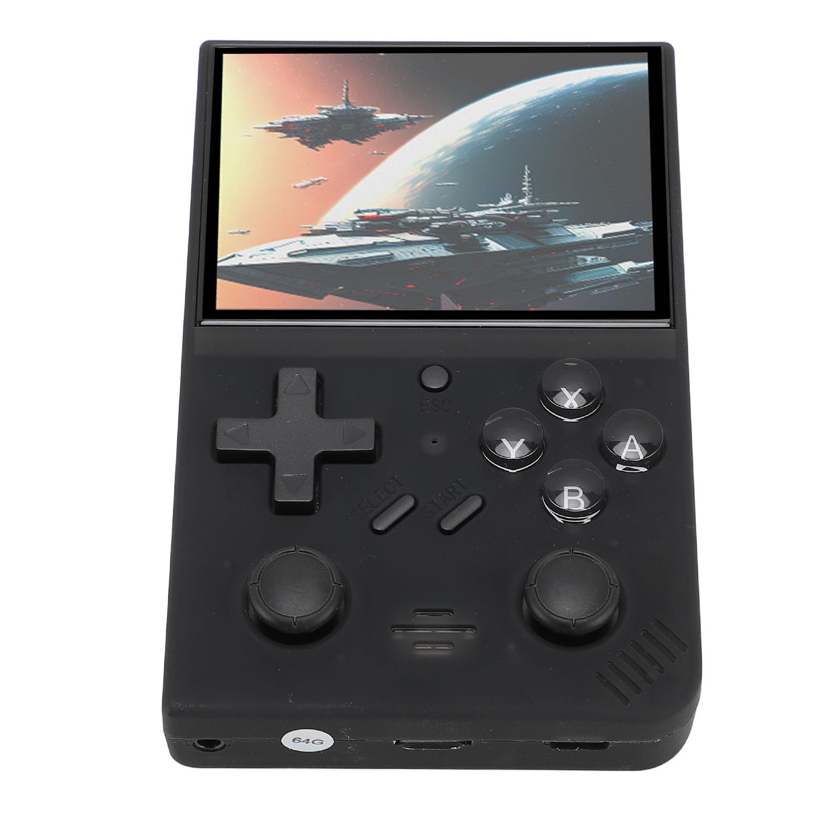 Handheld-Retro-Spielekonsole, Komfortables Design, Immersives Display für und Familie, Tragbare Videospielkonsole 3,5 Zoll für Reisen, Arbeit, Camping (Schwarz)