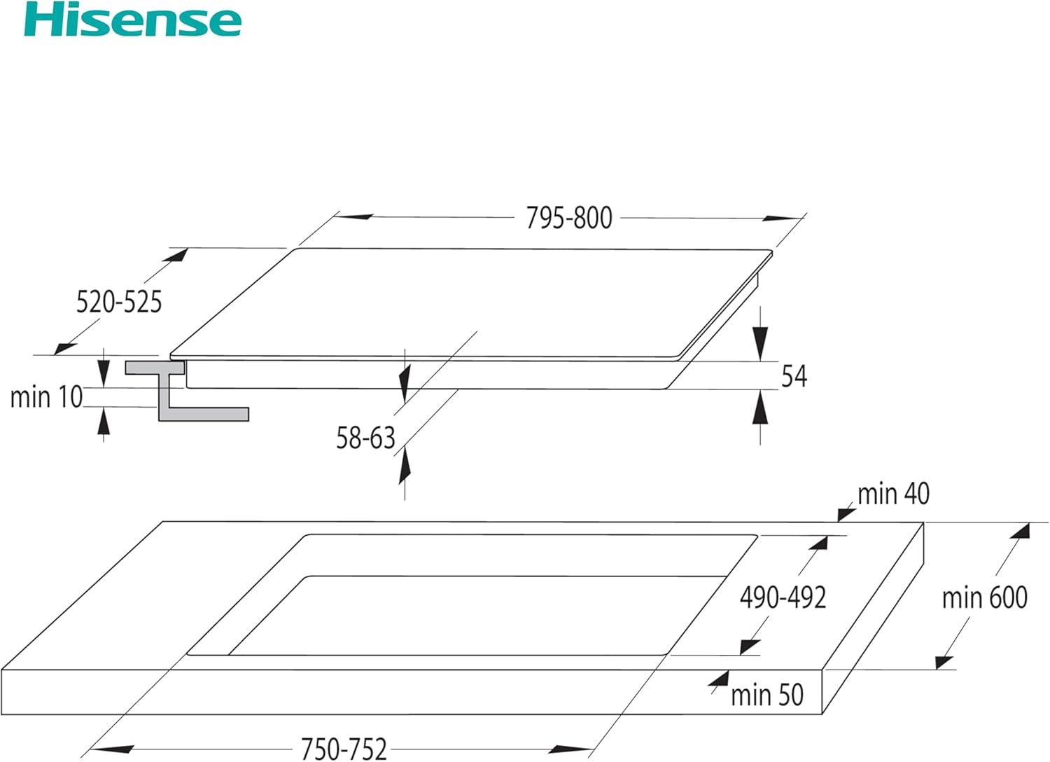 Hisense HI8421BSC - Piano induzione 80cm, 4 zone, comandi indipendenti 1 zone Connect Zone, timer, power management 2 fuochi + bridge 80 cm - Immagine 2