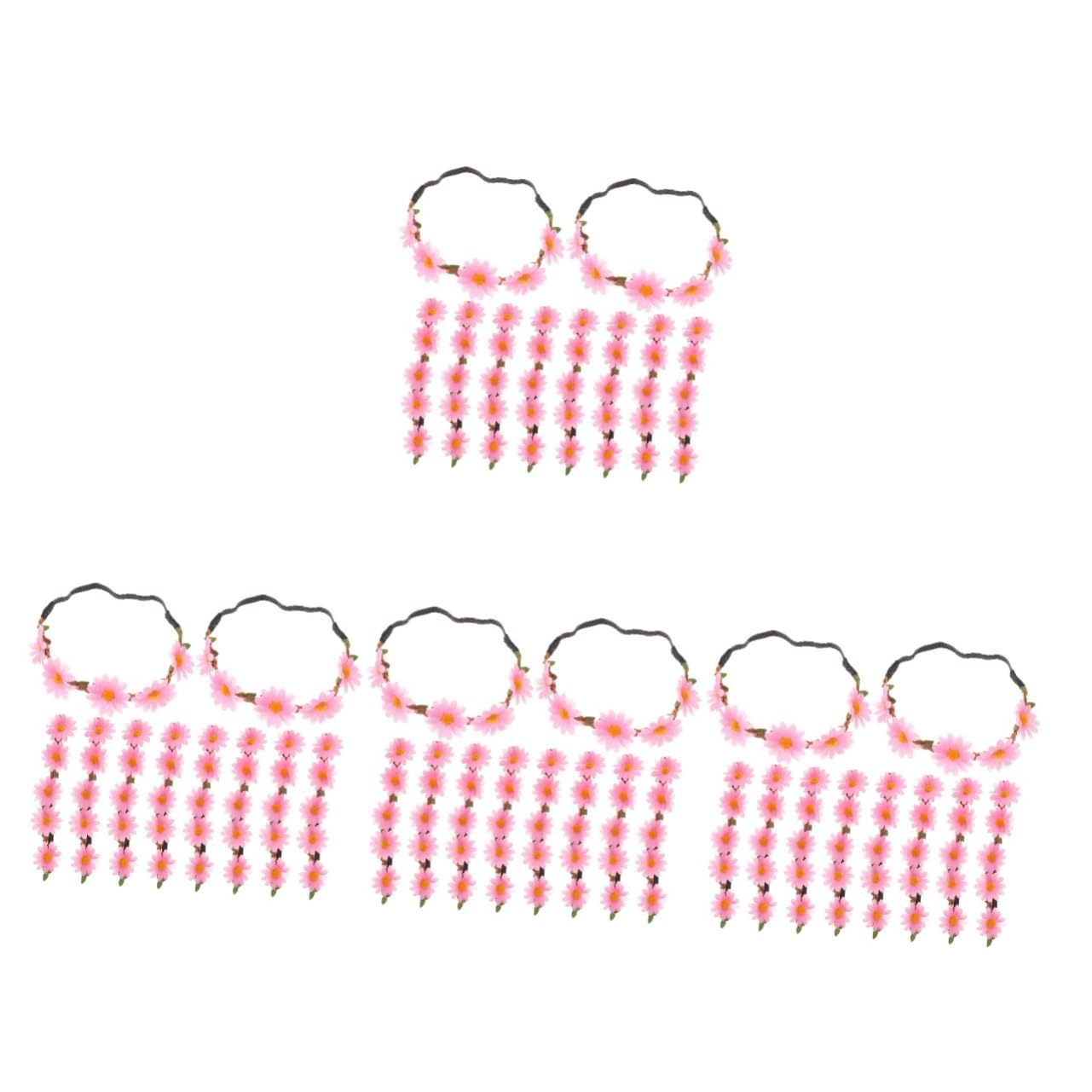 Didiseaon 40 Pz fascia del fiore del sole corone di girasole per le donne fascia per margherita in tessuto Decorazioni floreali decorazioni per matrimoni nastro fasce da sposa