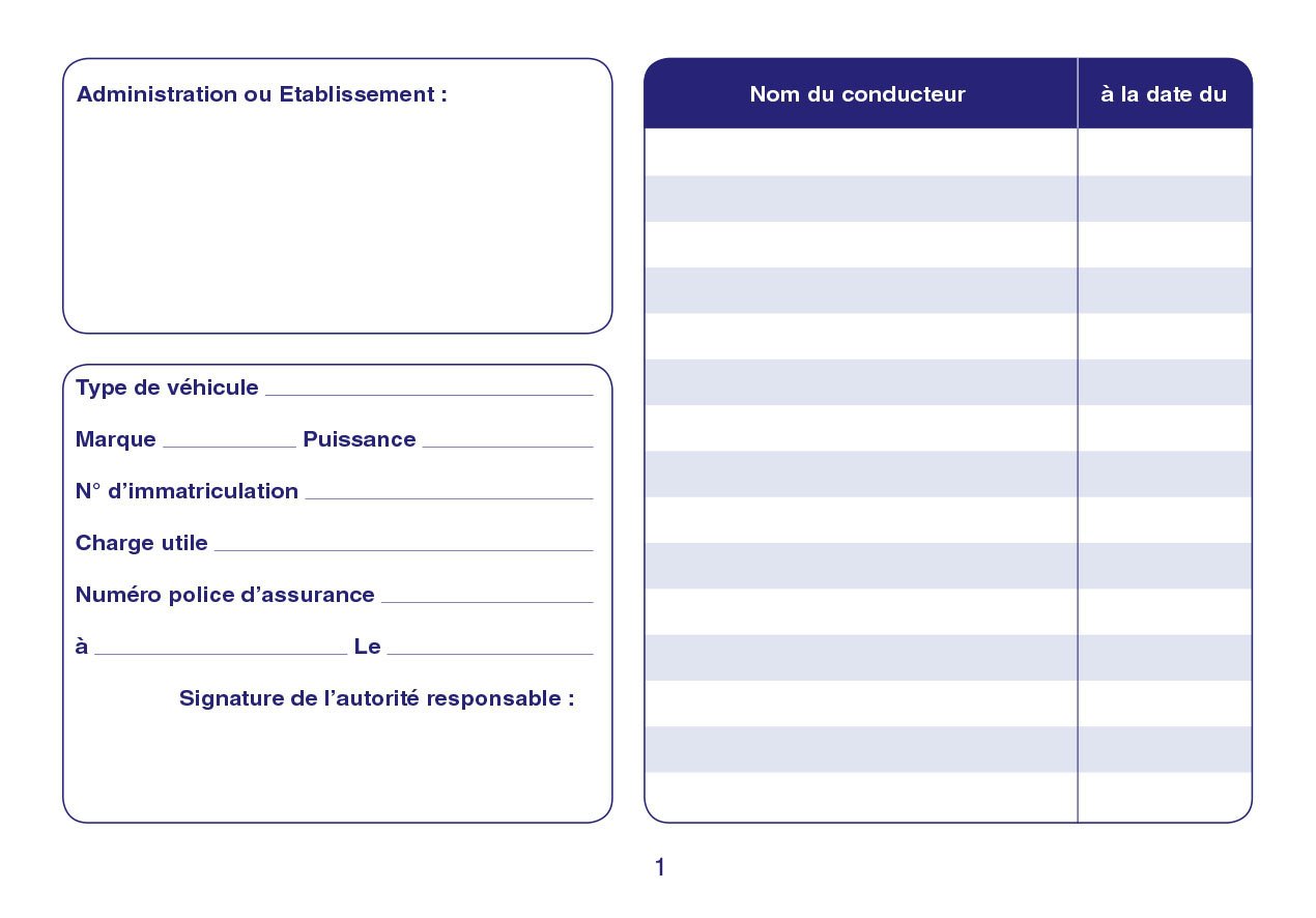 ELVE Lot de 10 Carnets de Bord pour Véhicules de Service 64 Pages 150 x 215 mm Orange