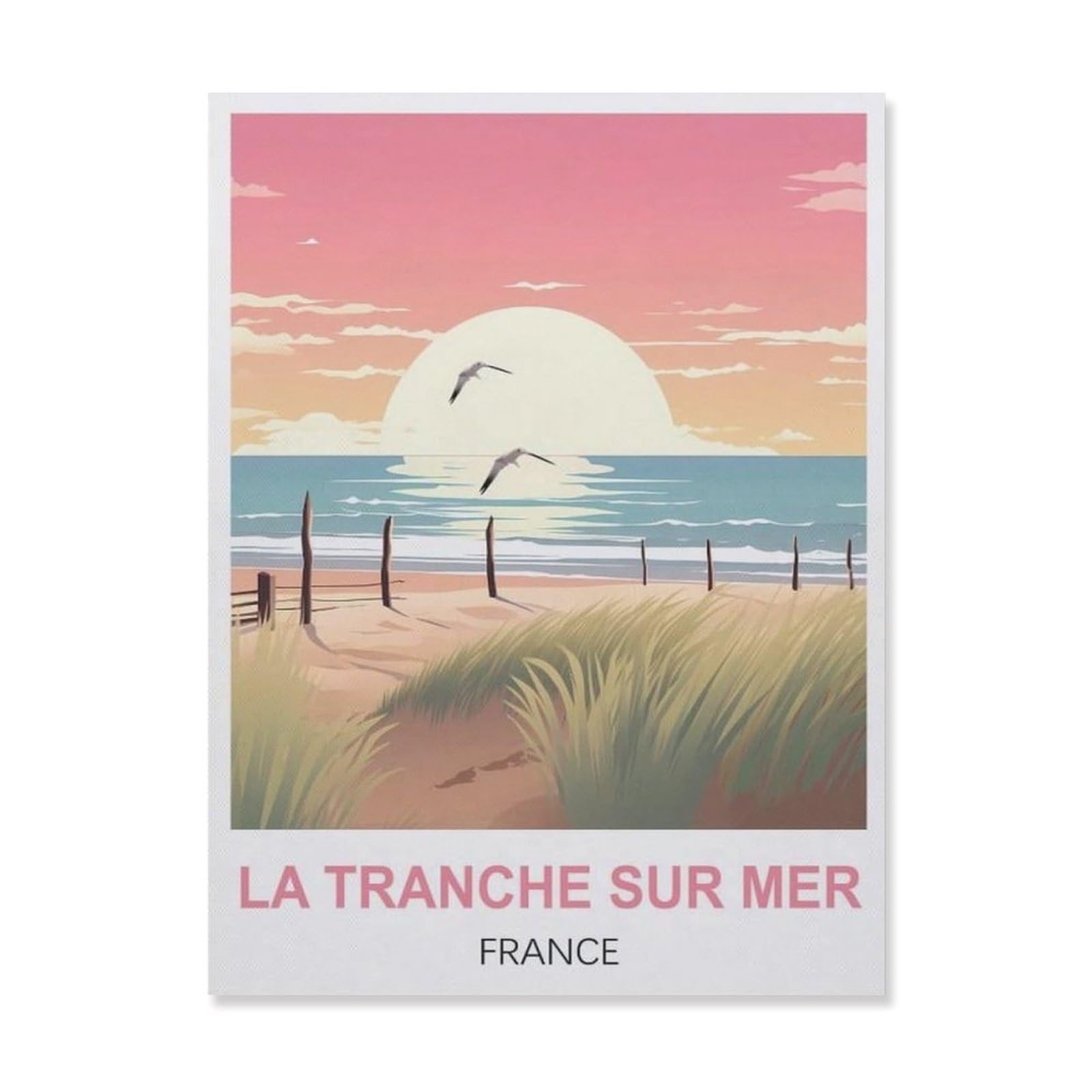 Vintage Wall Decor Metal Poster Plaque，La Tranche Sur Mer France