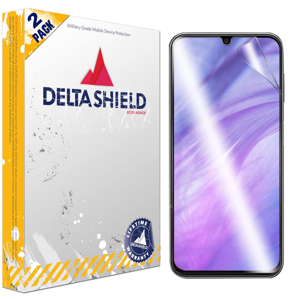 DeltaShield Screen Protector for Samsung Galaxy A14 (2-Pack) BodyArmor Anti-Bubble Military-Grade Clear TPU Film