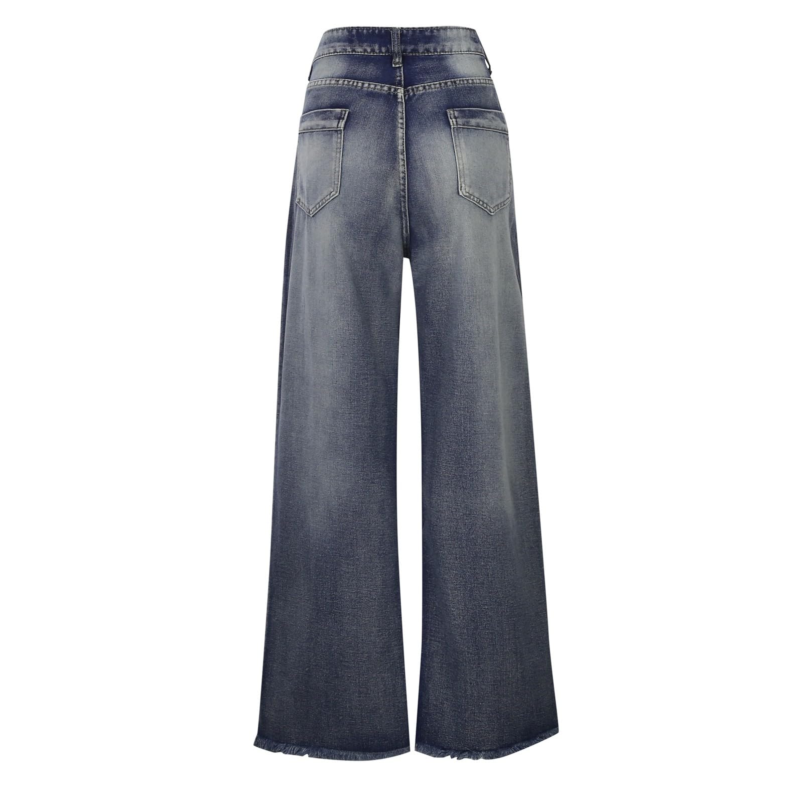 Vaqueros Para Mujer Bajita Elásticos Bolsillos Pantalones Trabajo Bootcut Mezclillas Bolsillo Deportes Campana Elefante Tiro Corte Recto Lavado Clásico Diseño Holgado Estilo Comodidad Superior