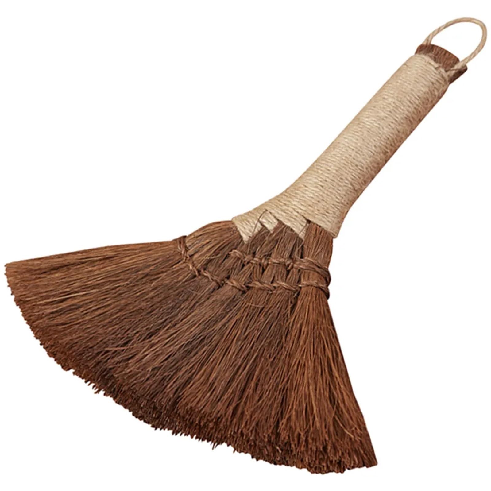 Palm Broom Soft Palm Fiber Small Hand Broom Desk Dust Brush Sofa Bed Cleaning Compact