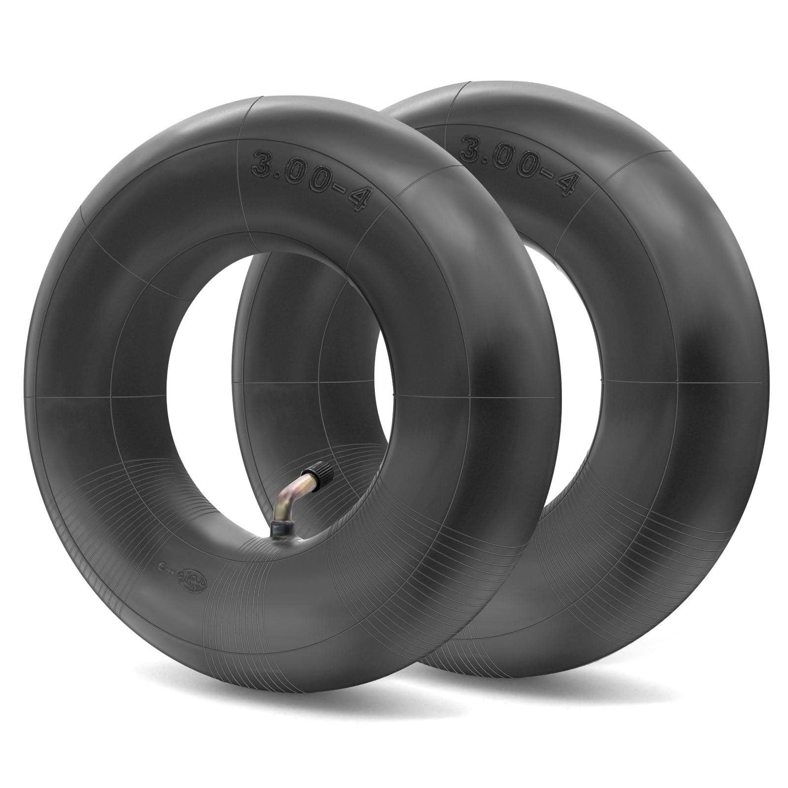 2X Schlauch 3.00-4 für Sackkarrenrad 260 × 85 mm Sackkarren & Bollerwagen Winkelventil Innenschlauch Luftreifen Gummischlauch Sackkarrenschlauch Reifenschlauch Ersatzschlauch