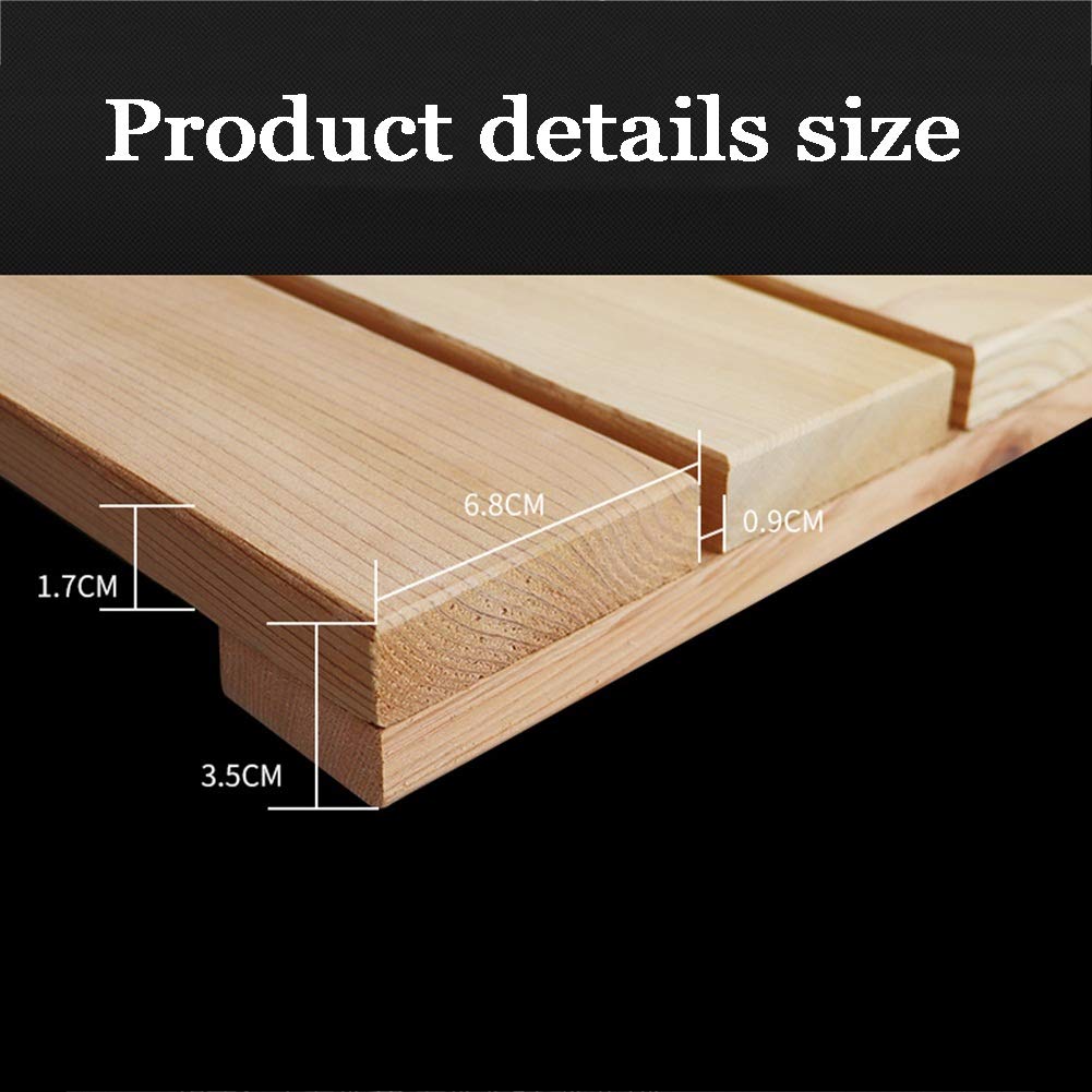 Zerbino antiscivolo in legno naturale, dimensioni personalizzate, tappeto da bagno con drenaggio, perfetto per l'arredamento della casa e del bagno, soluzione ecologica alla moda