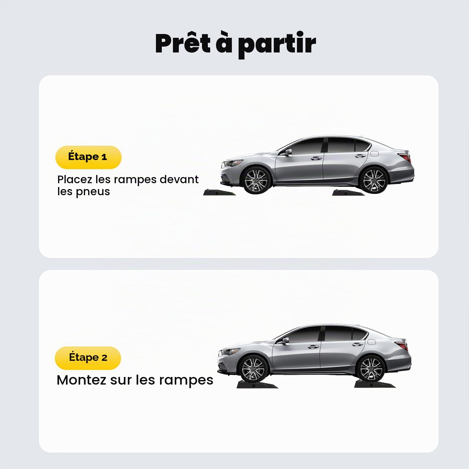Rampe de Chargement Lourde 7T Rampe de Levage pour Voiture Rampede Chargement Rampe de Chargement Rampe de Voiture en Plastique antidérapant Stabilisation pour SUV
