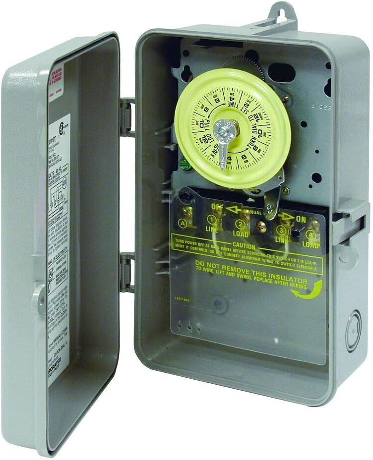 Up To 50% OFF Intermatic T104P DPST Time Clock, 24 Hour, 208V to 277V, Grey Best Deal 🛒 Intermatic T104P DPST Time Clock, 24 Hour, 208V to 277V, Grey