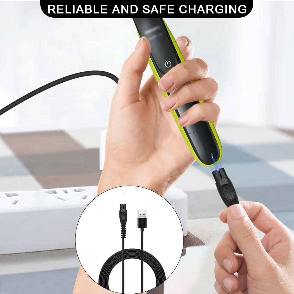 5 V Cavo USB Caricabatterie per Philips One Blade QP1924 QP2734 QP2724 QP2824 QP2834 S3243 MG5910 360 Series 2400 QP1424 X3001 MG5910 Sostituzione Cav