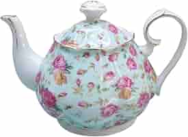 その他 Gracie China by Coastline Imports 4-Piece Porcelain Tea for One Stacked Teapot Cup Saucer Blue Cottage Rose Chintz by Gracie China by C 81azhxtjk5L._UF350,350_QL80_.jpg