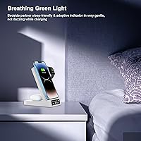 Vista 8 de Wireless Charger: 3 in 1 Wireless Charging Station, 22.5W Fast Wireless Charger Stand for iPhone 14/13/12/11 Pro Max XR XS 8 Plus, for Apple Watch