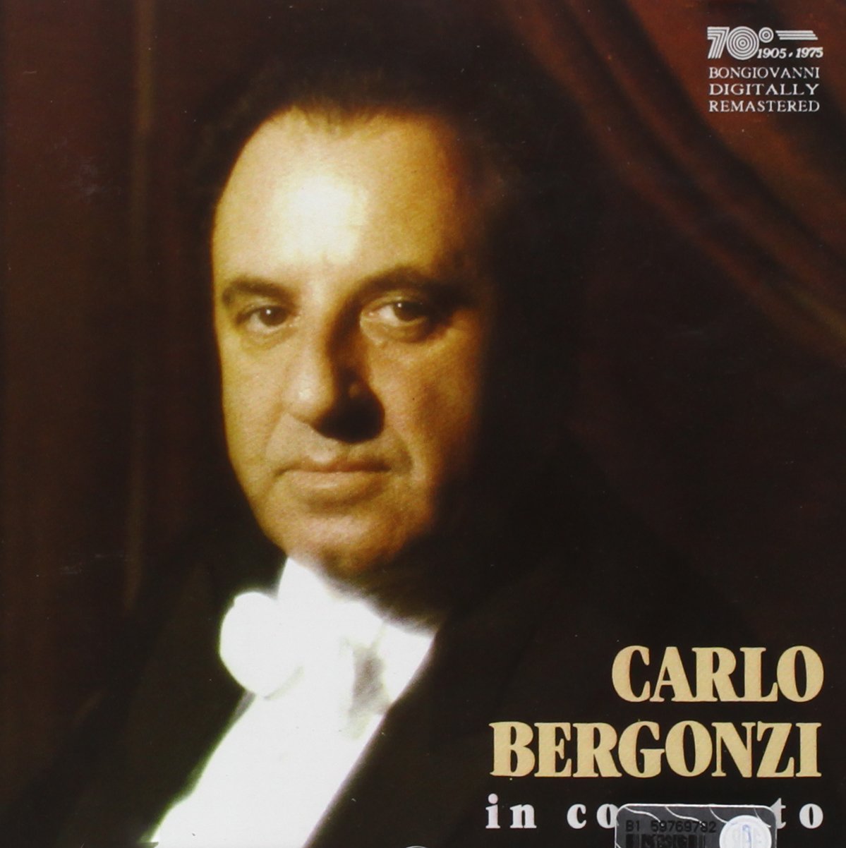 GB25022 Carlo Bergonzi In Concerto CD Italy Bongiovanni 1984 GB25022