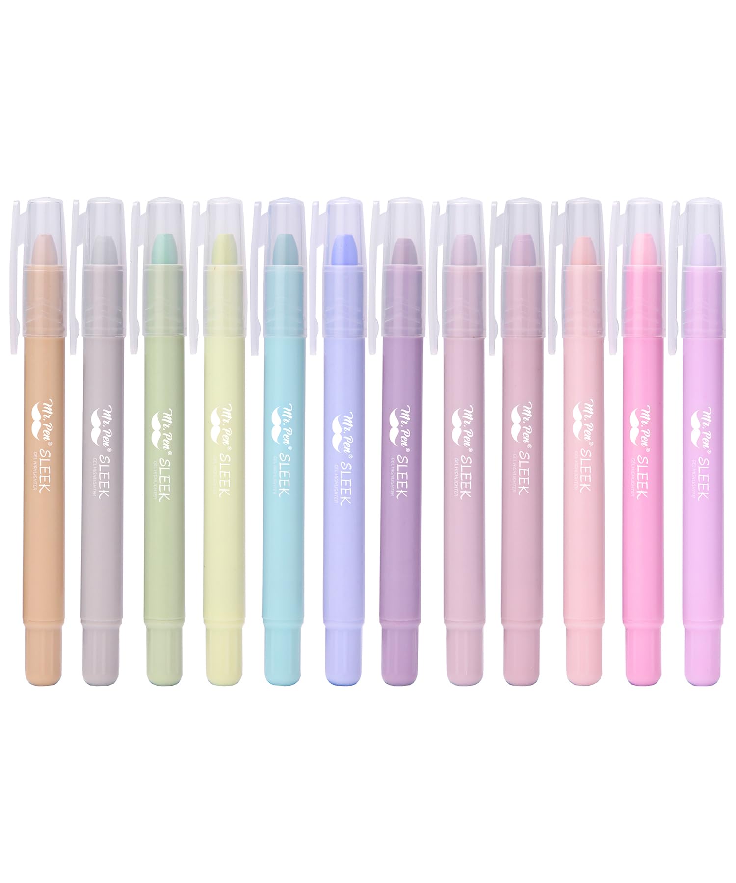 Mr. Pen- No Bleed Gel Highlighters, Morandi Colors, 12 Pack