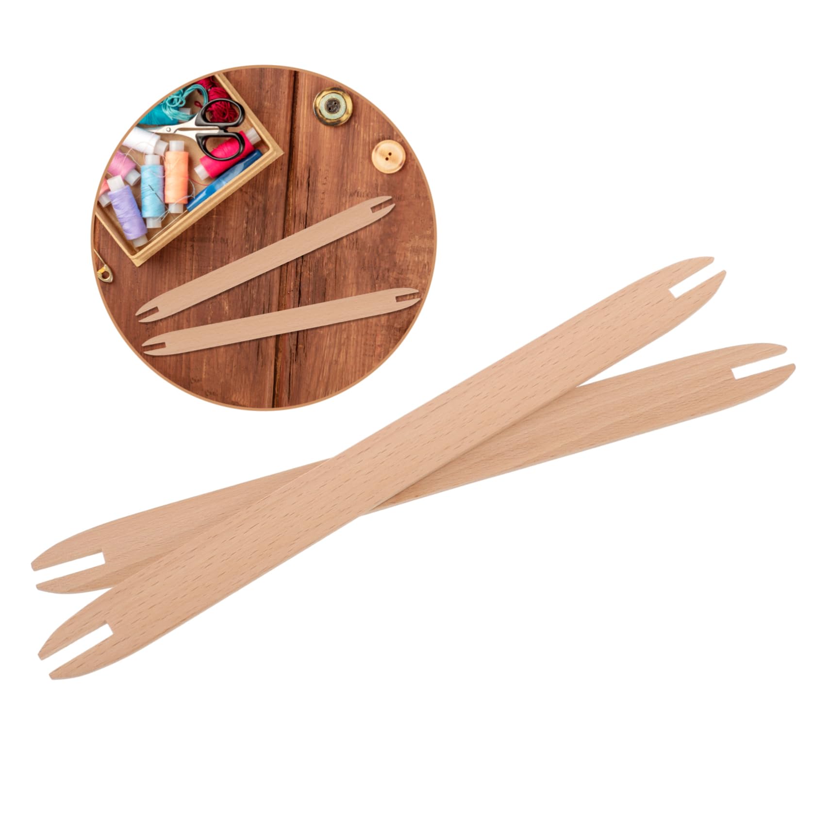 Angoily 5 Sätze DIY Webschiffchen Holz Strickwerkzeug Für Heimprojekte Für Häkeln Und Stricken Von Schals Und Pullovern Robuste Und Komfortable Oberfläche Für Bastelarbeiten 2 Stück * 5