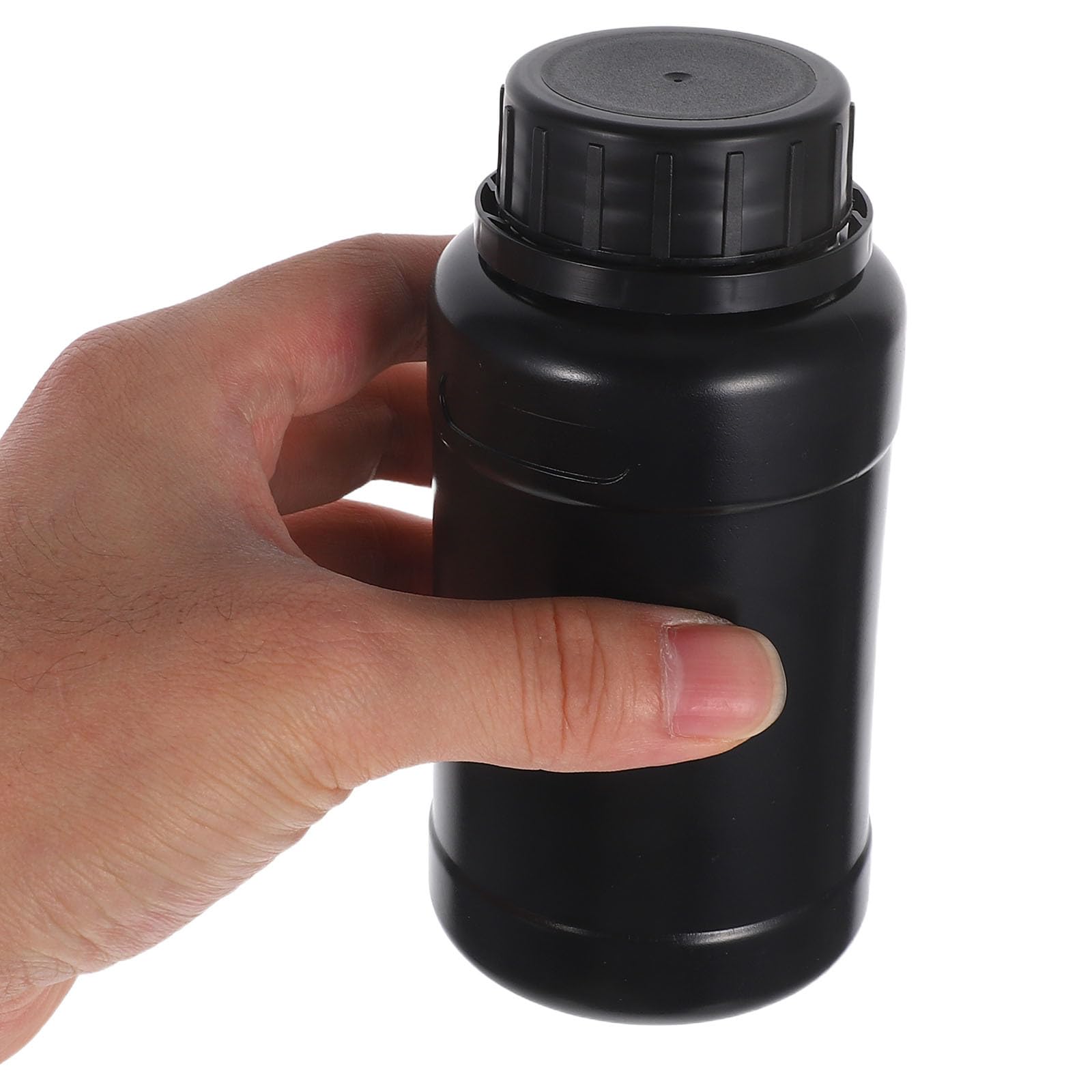 Anneome Botellas de Reactivo de Boca Ancha 250ml Pe Negras 12 Uds