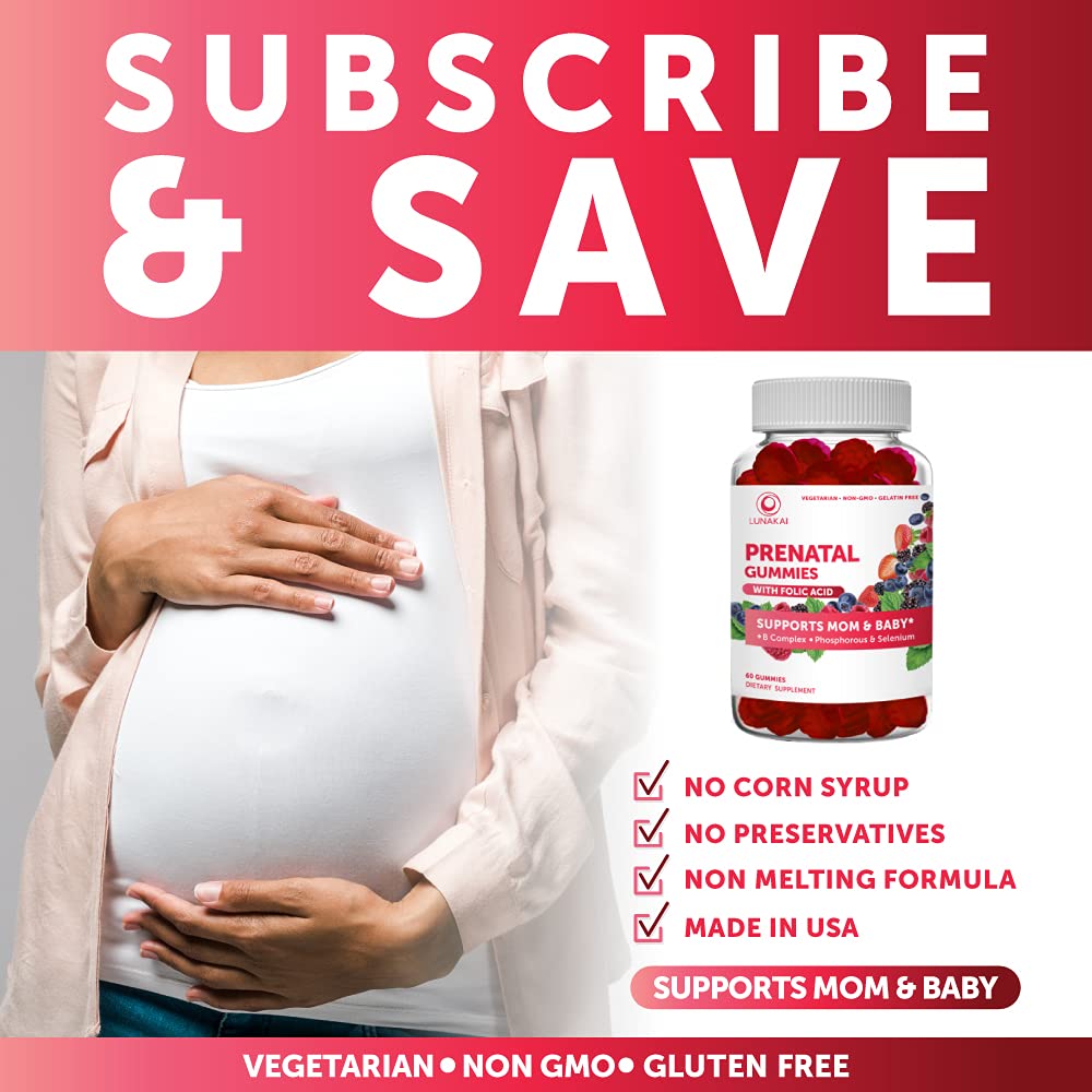 Buy Prenatal Vitamin Gummies for Women with Iron and Folic Acid Chewable, NonGMO Prenatal