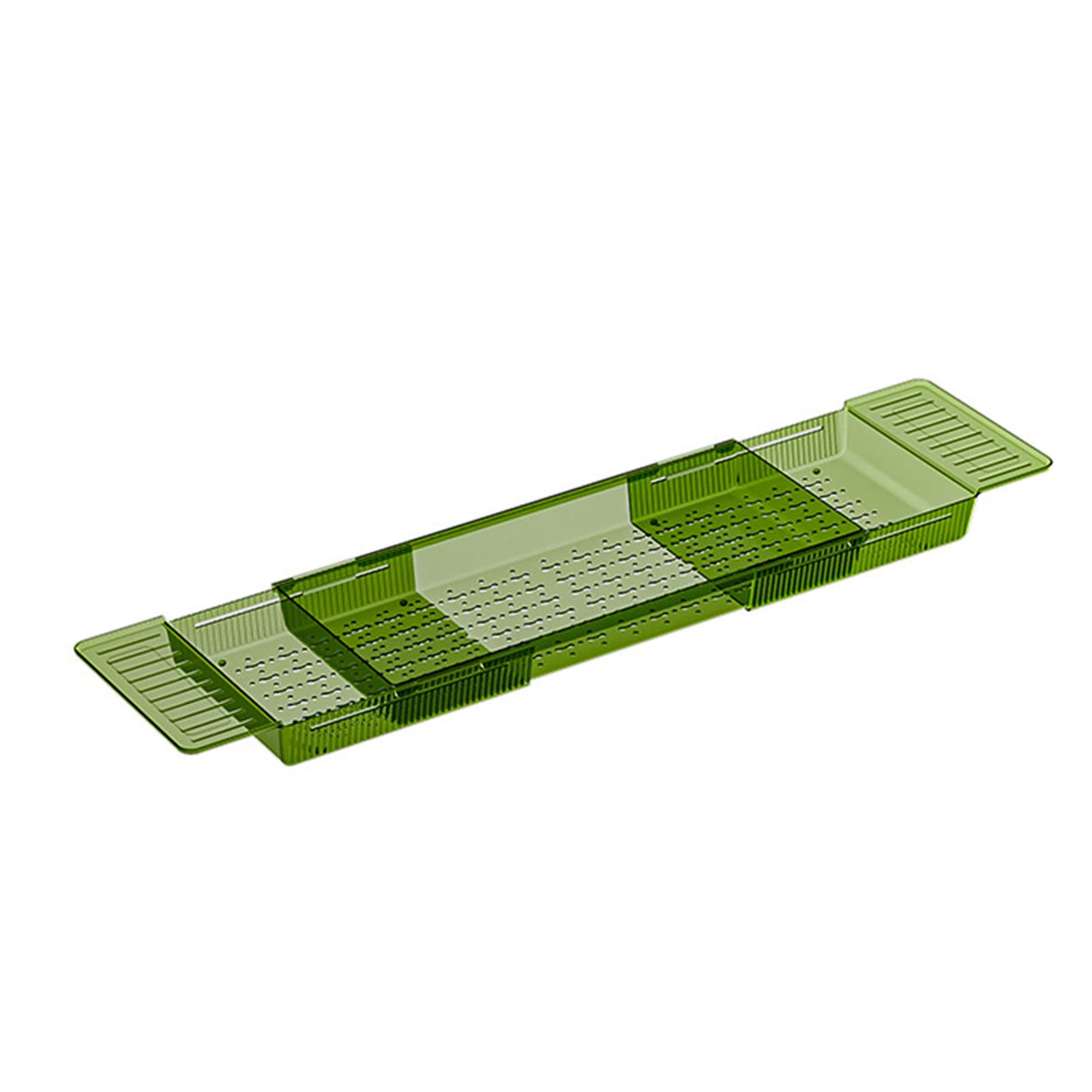 Aramox Estante para Bañera, Bandeja de Plástico Extensible para Bañera con Agarre Antideslizante, Estante para de Gran Capacidad para Sostener Toallas, Teléfonos, Tabletas, Artículos de Ducha para