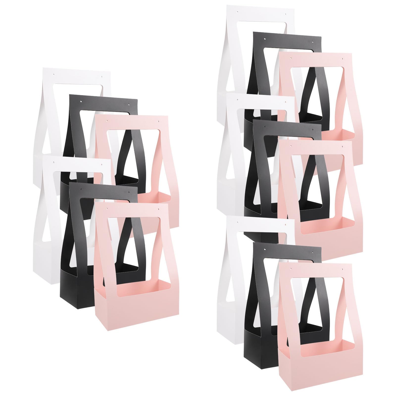 YARNOW Scatole per Composizioni Floreali Confezioni Regalo Multifunzionali 15 Pezzi in Carta Kraft Resistenti e Facili da Trasportare, per Matrimoni e Fioristi