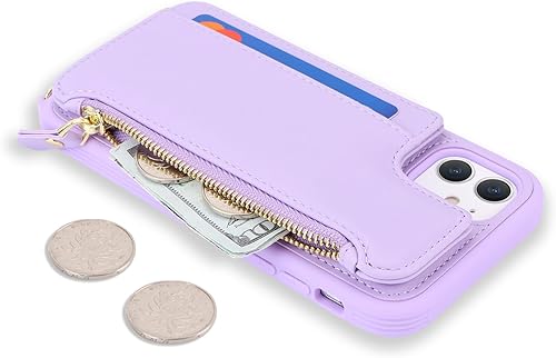 Miniatura 74 de Cavor for iPhone 11 Wallet Case with Card Slots Holder,Premium PU Leather Kickstand Feature Case [Wrist Strap] Double Magnetic Clasp Shockproof Flip
