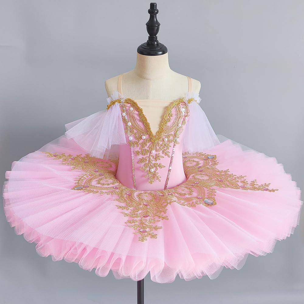 GeRRiT Niña Ballet Tutú Profesional Mujeres Adultas Niño Niños Ballet Danza Traje Plato Panqueque Tutú Bailarina Vestido De Fiesta
