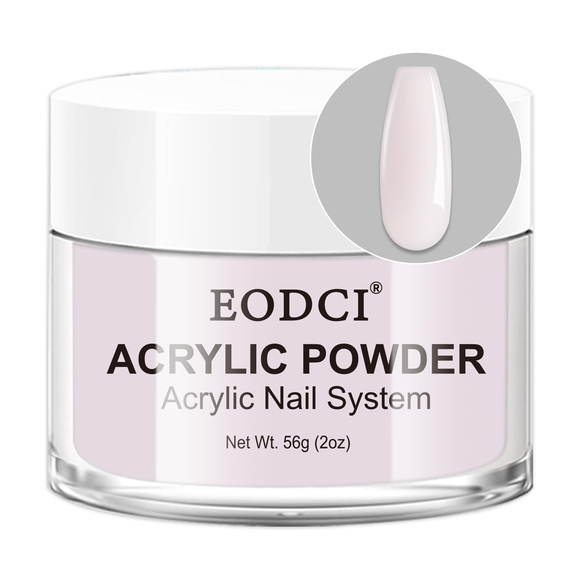 Eodci Pink Acrylic Powder 2oz/56g Professional Color Acrylic Nail Powder for Nails Extension, 3D Nail Art Acrylic Polymer Powder, No Need Nail Lamp