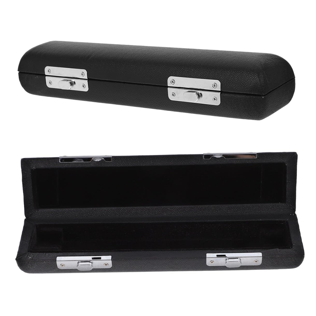 GALPADA Estuche de Madera para Piccolo de 16 Agujeros, Caja Protectora Negra Ligera para Transporte y Práctica, Paquete de 2 Unidades con Interior Acolchado