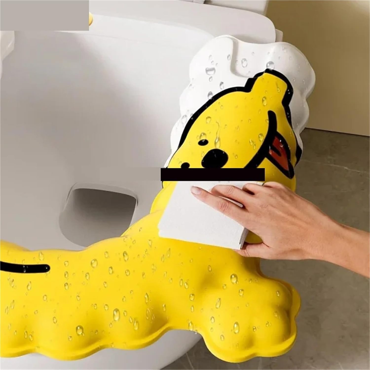 1 Pc Four Seasons Universal Waterproof Wash-free Half-pack Toilet Seat Cushion Thickened Cartoon Adhesive(B)