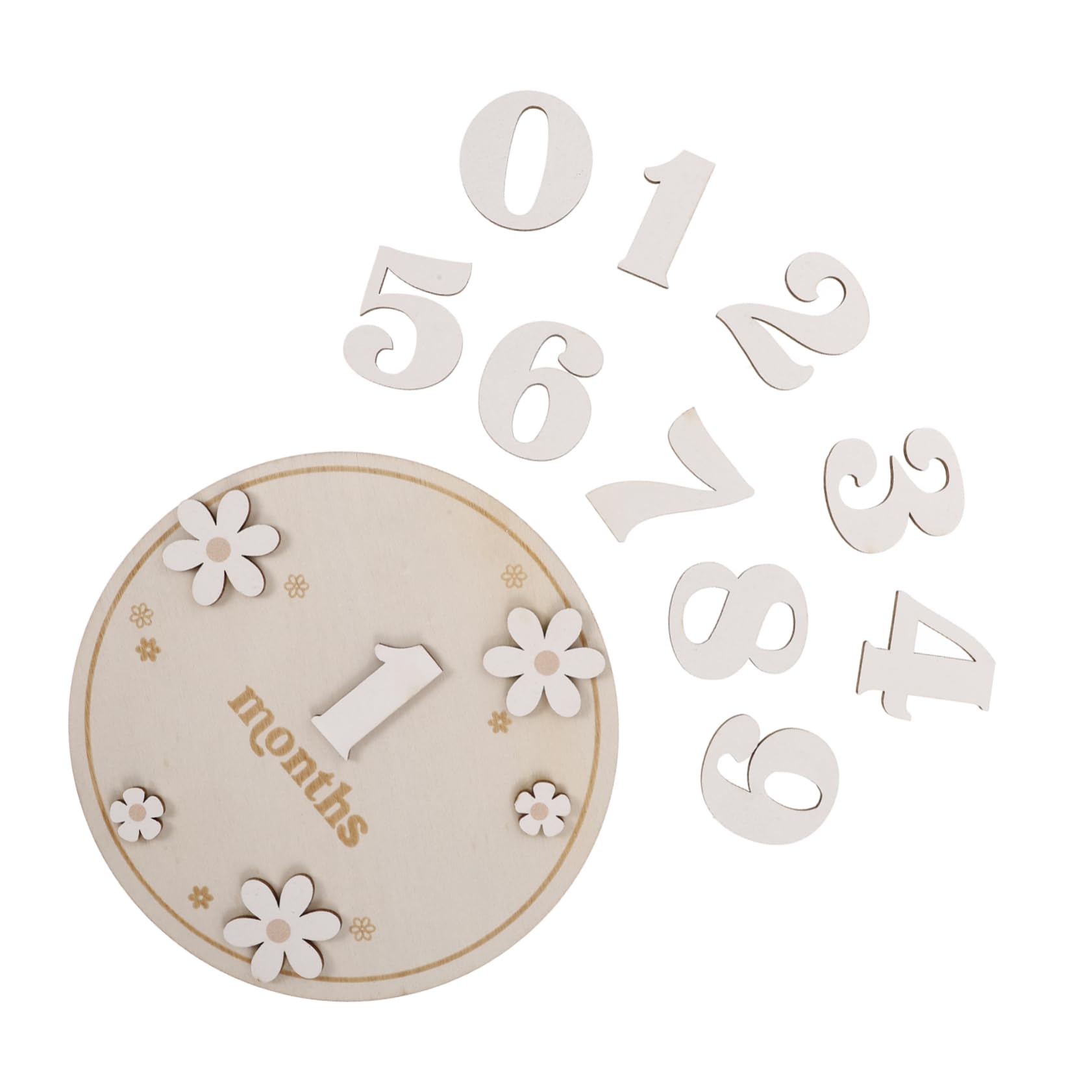 ULDIGI Monthly Milestone Photo Card Baby Milestone Signs Set in Wooden Marker for Baby Growth Memories