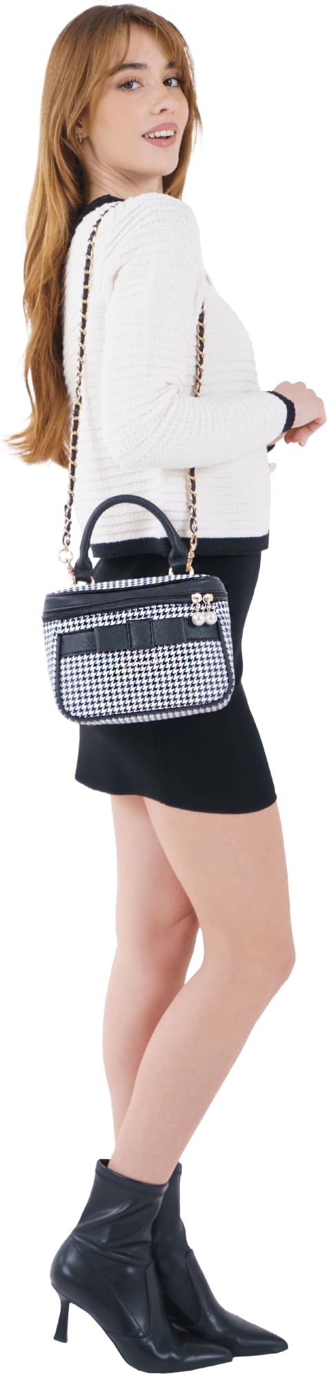 Camomilla Milano Beauty Case Donna, Bauletto Trucchi, Similpelle, Collezione Poulette, Colore Nero