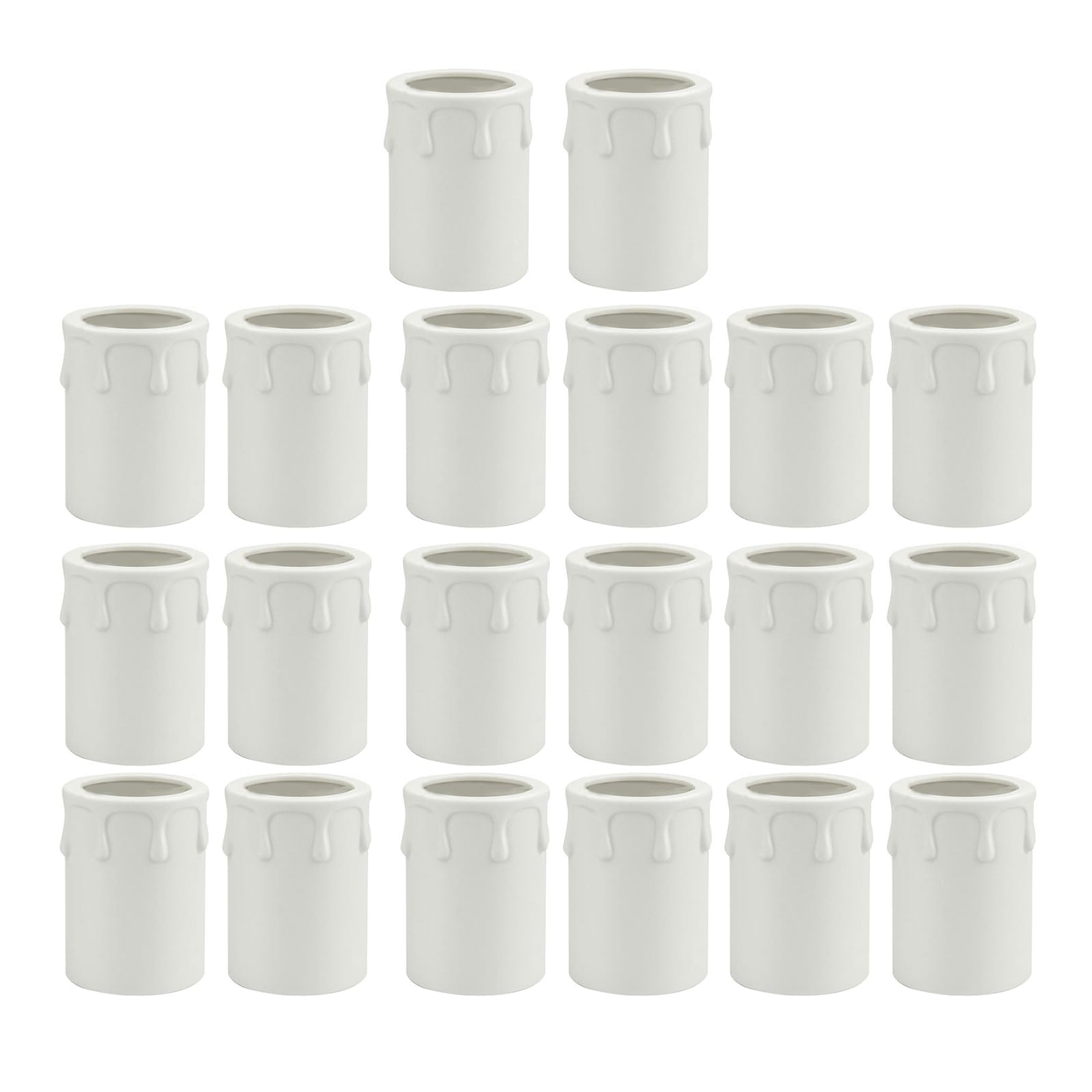 Uqezagpa 10/20 Pack Socket Covers for Chandeliers Socket Tubes Sleeve Candelabra Base for Wall Light Enhancements Chandelier Covers