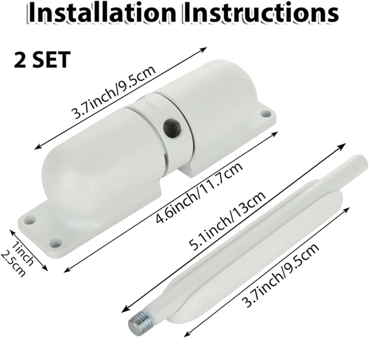 AT44-2 PCS Spring Door Closer Adjustable Close Hinge for Convert Hinged Doors to Self-Closing, Auto