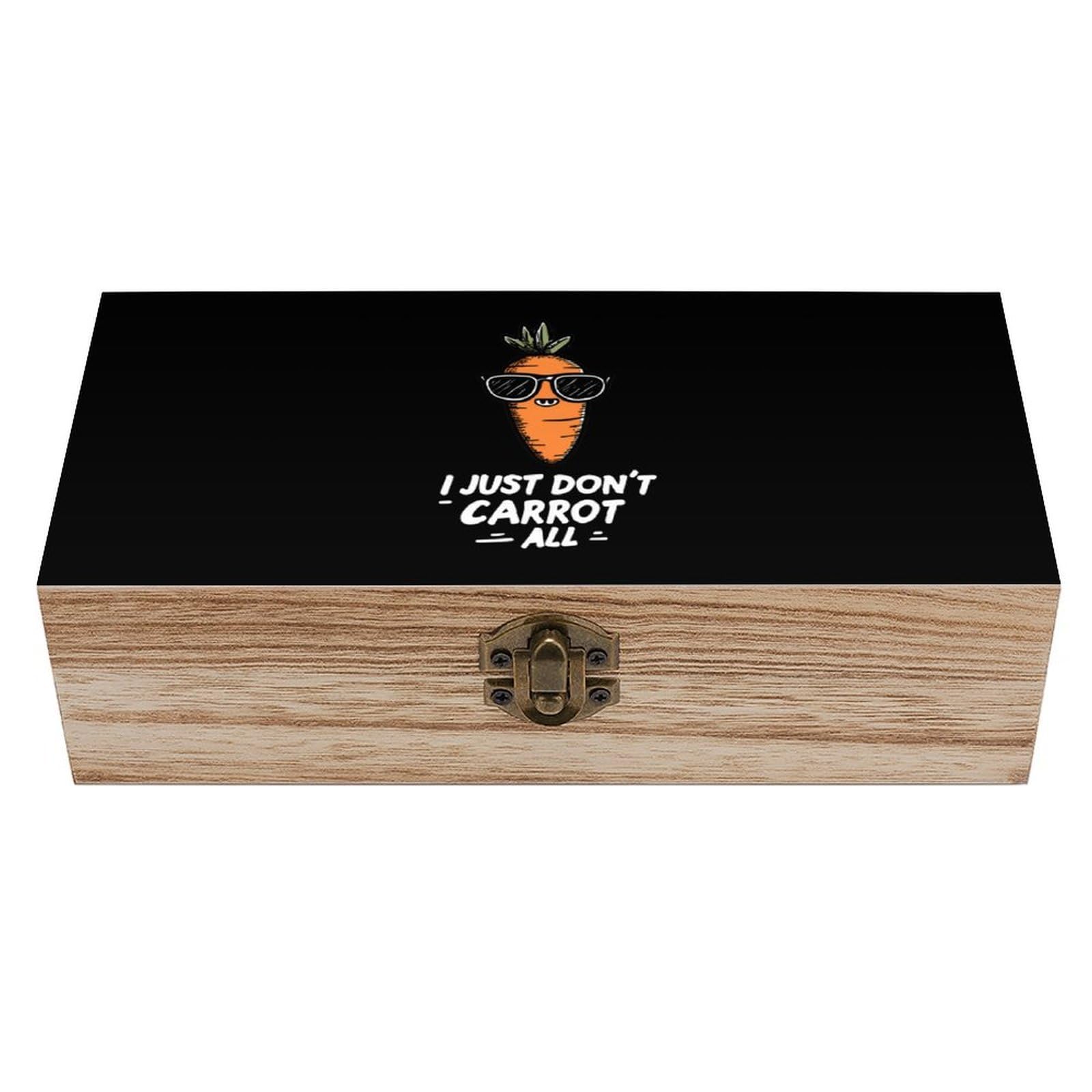 HLBSDM Funny Carrot Wooden Storage Box Craft Memory Keepsake Treasure Chest Box Jewelry Organizer