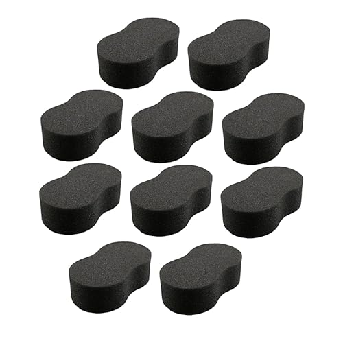 FRCOLOR 10pcs Esponja Cepillo de Pelo Esponja de Rizo Esponja Negra Esponjas de Limpieza de la Cara Plumero de Cuello Esponja Cepillo de Rizo