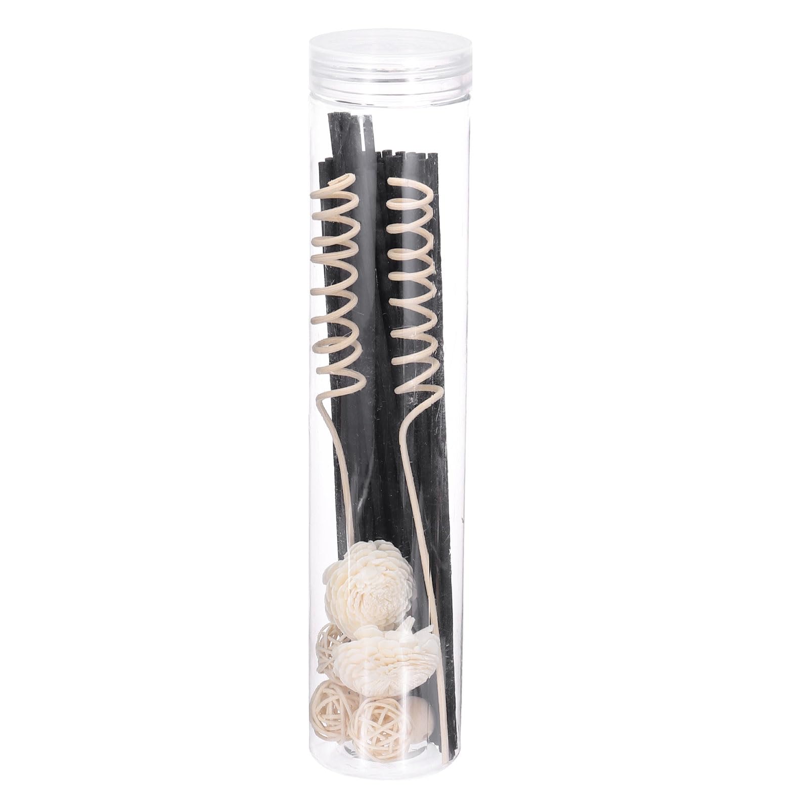 uxcell 41Pcs Reed Diffuser Sticks Set, Fiber Fragrance Flower Reed Diffuser Replacement Refill Sticks Flower Decor with Plastic Bottle for Home, Hotel, Office (Black)
